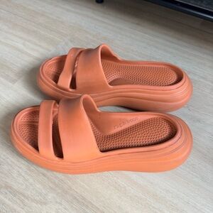 Orange Rag & Bone Rubber Brixley‎ Platform Chunky Slides